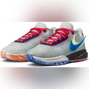 Nike Kids Sneakers in Gray with Multicolor Accents